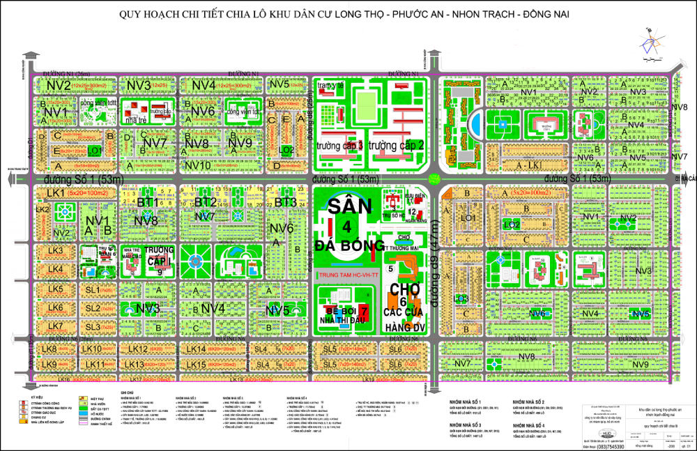 Mặt bằng dự án đất nền HUB Nhơn Trạch