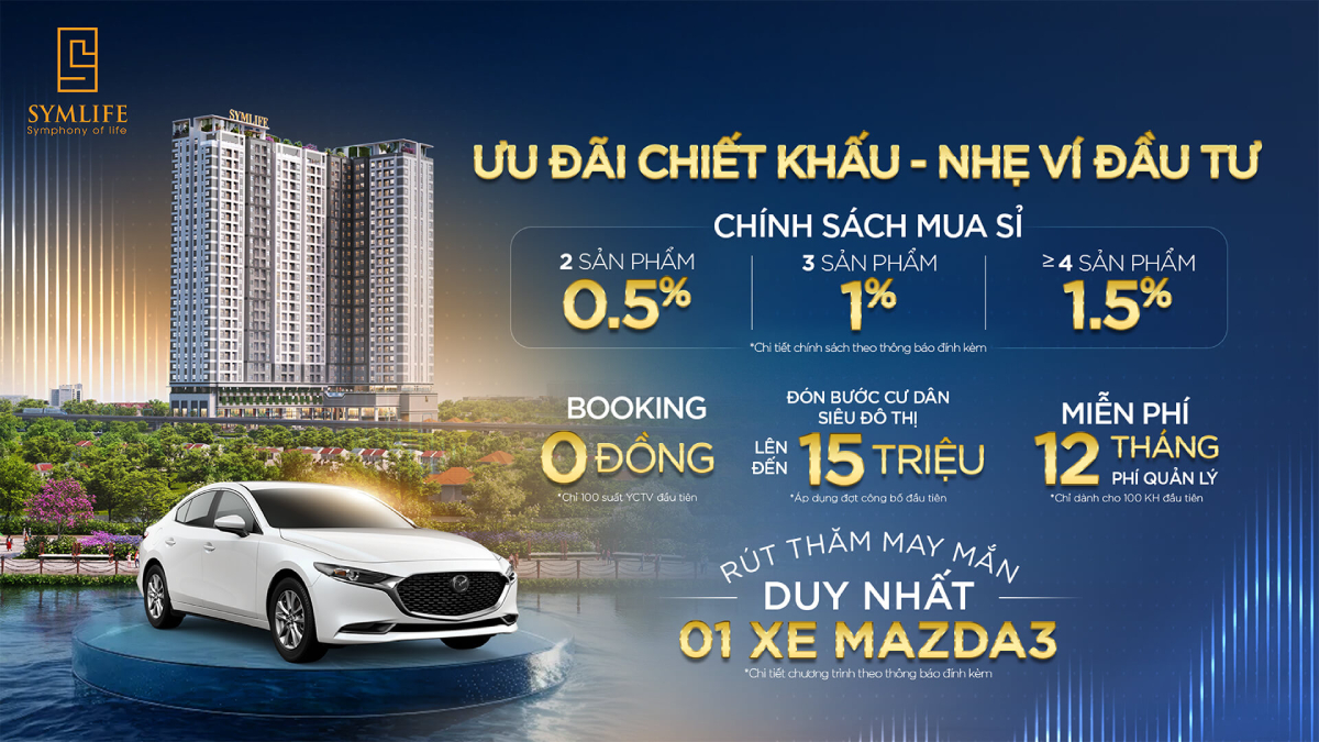 Chính sách booking Dự án căn hộ Symlife