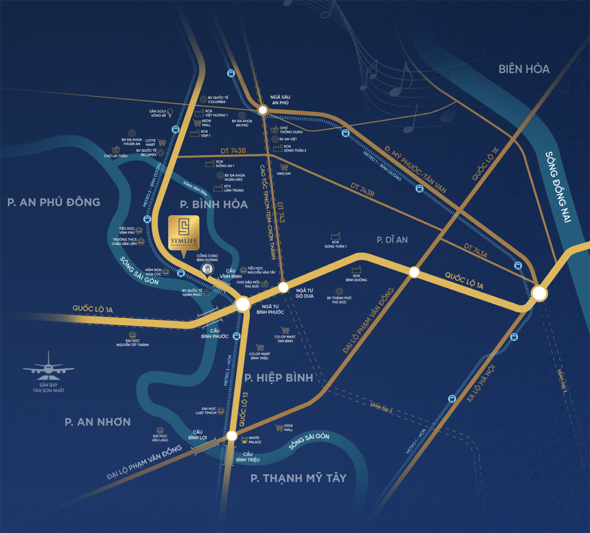 Vị trí dự án căn hộ Symlife Bình Dương